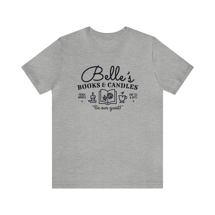 Belle’s Books & Candles Bella Canvas Unisex Jersey Short Sleeve Tee