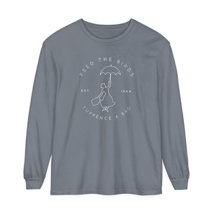 Feed The Birds Comfort Colors Unisex Garment-dyed Long Sleeve T-Shirt