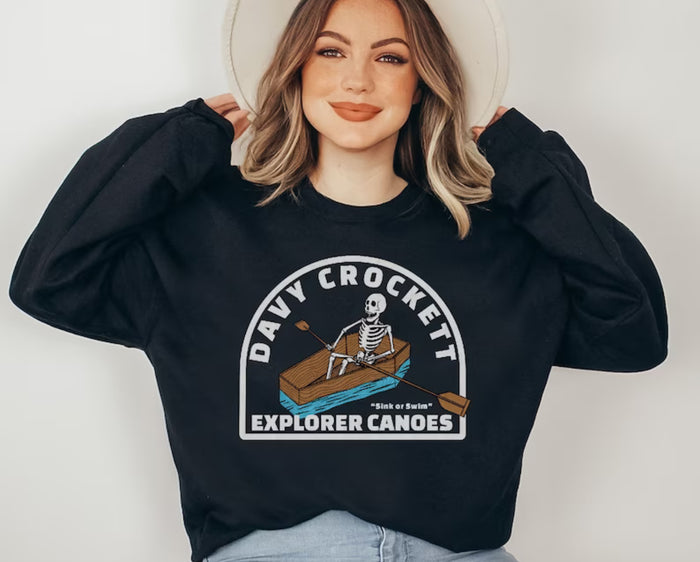 Davy Crockett Explorer Canoes Gildan Unisex Heavy Blend™ Crewneck Sweatshirt