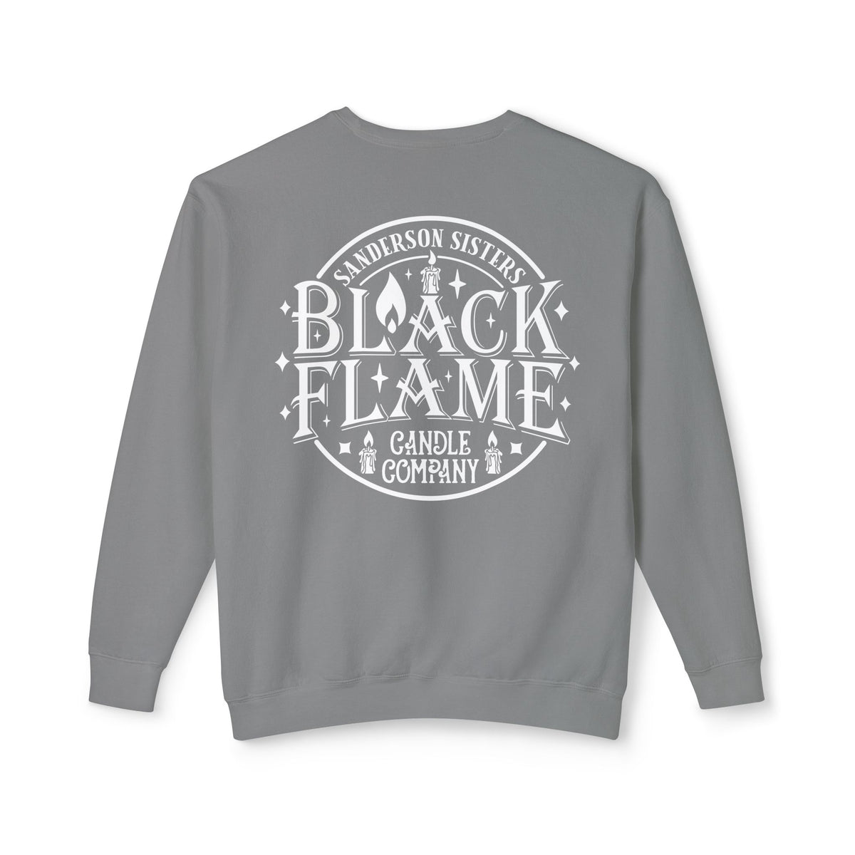 Black Flame Candle Unisex Lightweight Comfort Colors Crewneck Sweatshirt