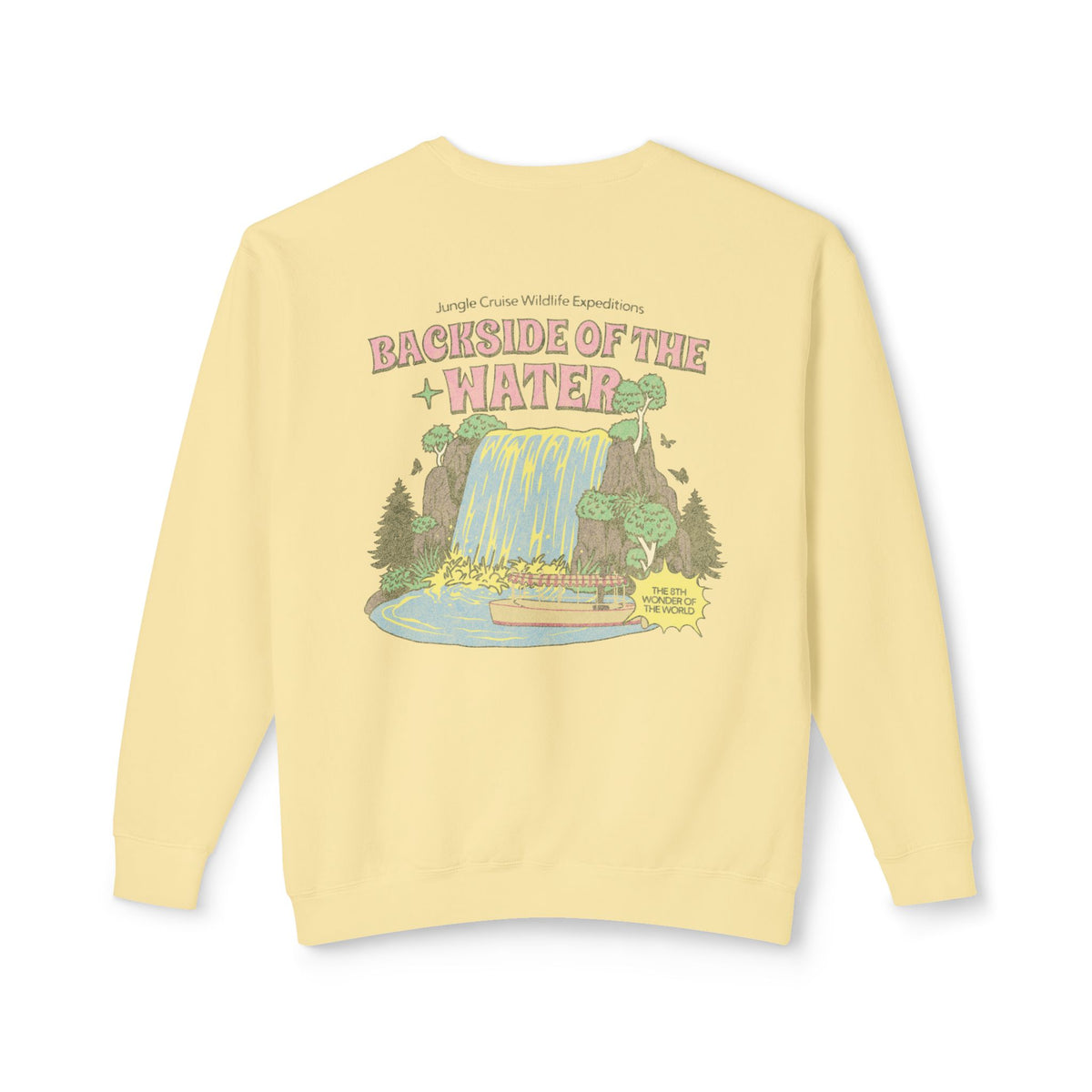 Backside of the Water Unisex Lightweight Comfort Colors Crewneck Sweatshirt