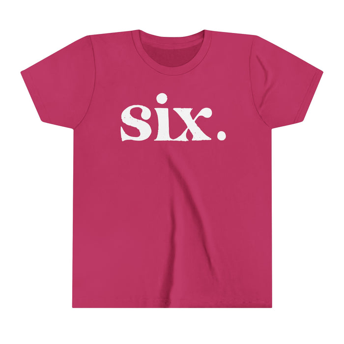 Six Bella Canvas Youth Short Sleeve Tee