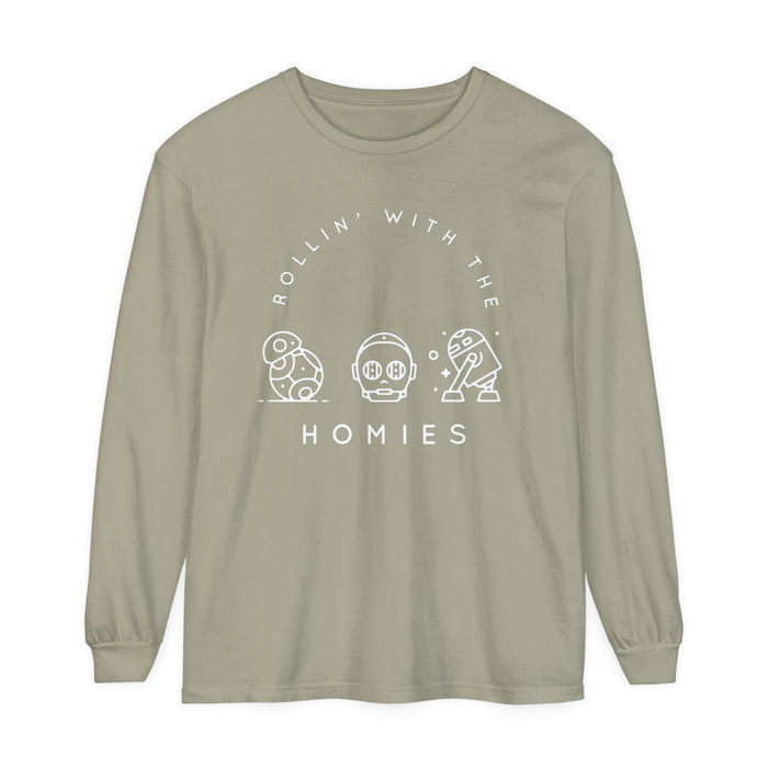 Rollin’ With The Homies Comfort Colors Unisex Garment-dyed Long Sleeve T-Shirt