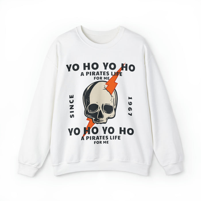 Yo Ho Pirates Life For Me Gildan Unisex Heavy Blend™ Crewneck Sweatshirt