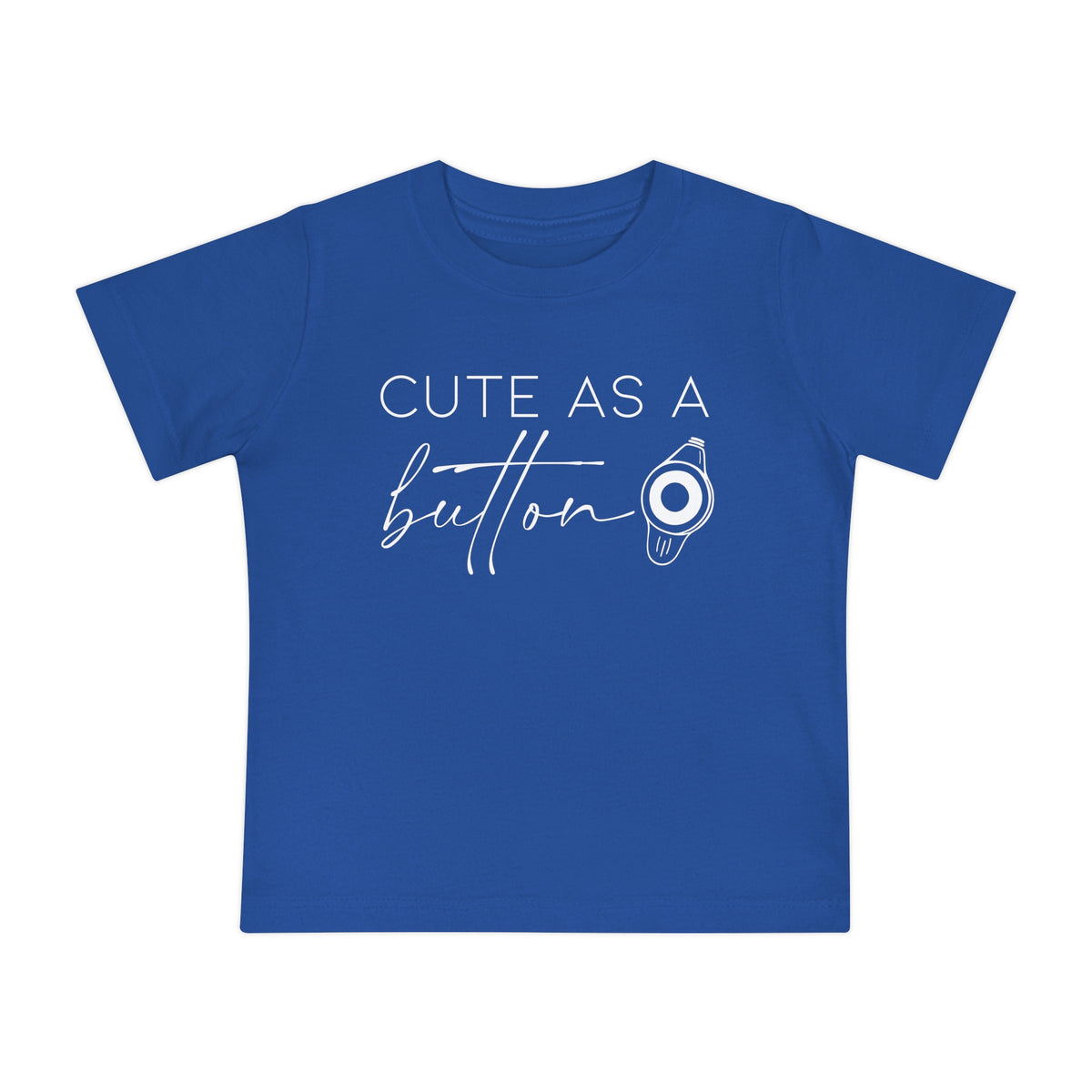 Cute As A Button Bella Canvas Baby Short Sleeve T-Shirt