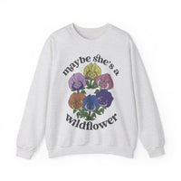 Maybe She’s A Wildflower Gildan Unisex Heavy Blend™ Crewneck Sweatshirt