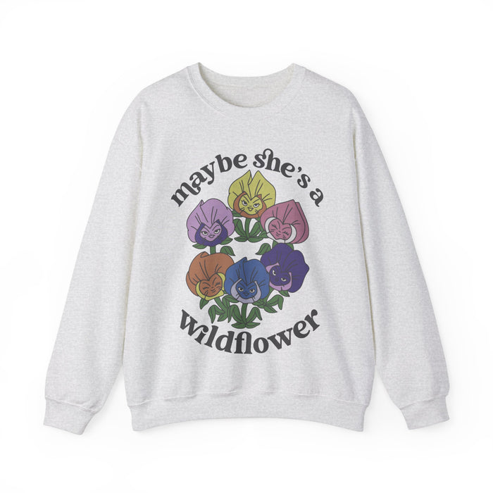 Maybe She’s A Wildflower Gildan Unisex Heavy Blend™ Crewneck Sweatshirt