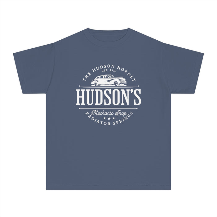 Hudson's Mechanic Shop Comfort Colors Youth Midweight Tee