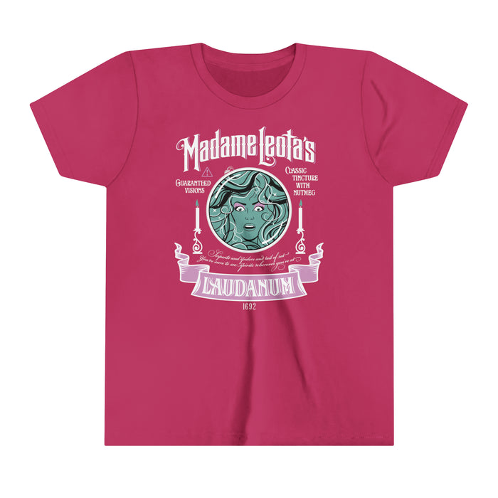 Madame Leota’s Laudanum Teal Bella Canvas Youth Short Sleeve Tee