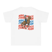 Make America Cowboy Again Comfort Colors Youth Midweight Tee
