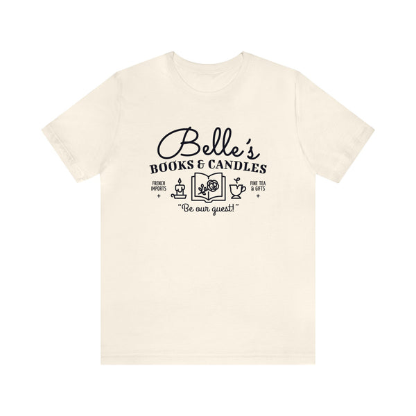 Belle’s Books & Candles Bella Canvas Unisex Jersey Short Sleeve Tee