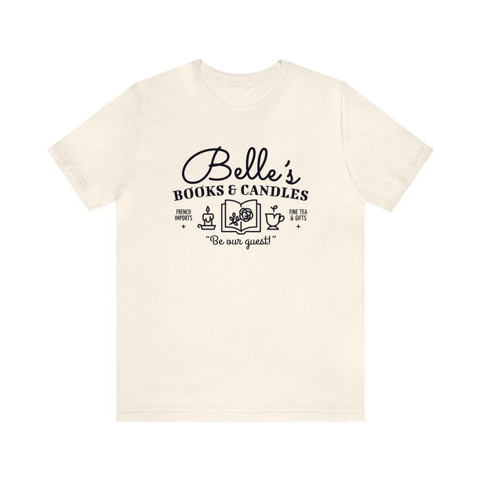 Belle’s Books & Candles Bella Canvas Unisex Jersey Short Sleeve Tee