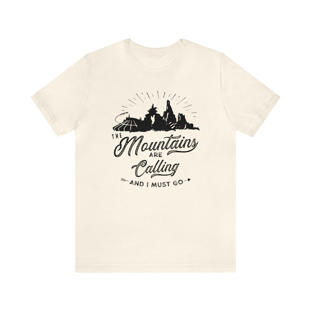 The Mountains Are Calling Bella Canvas Unisex Jersey Short Sleeve Tee