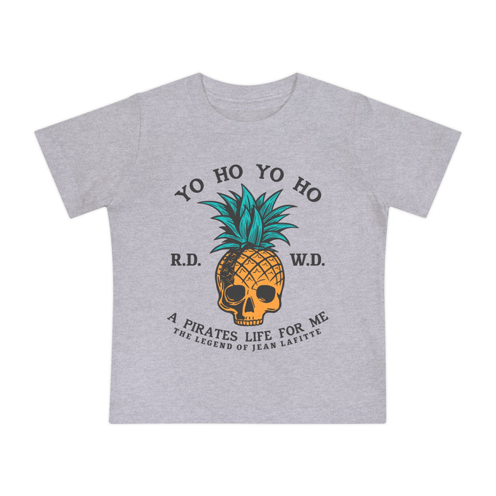 Yo Ho Pirates Life For Me Bella Canvas Baby Short Sleeve T-Shirt