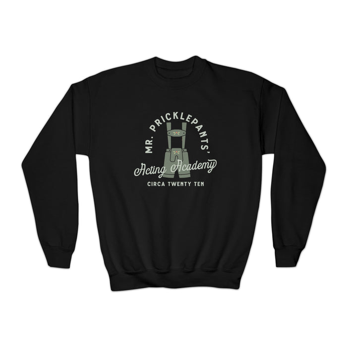 Mr. Pricklepants’ Acting Academy Gildan Youth Crewneck Sweatshirt