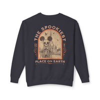 The Spookiest Place on Earth Unisex Lightweight Comfort Colors Crewneck Sweatshirt