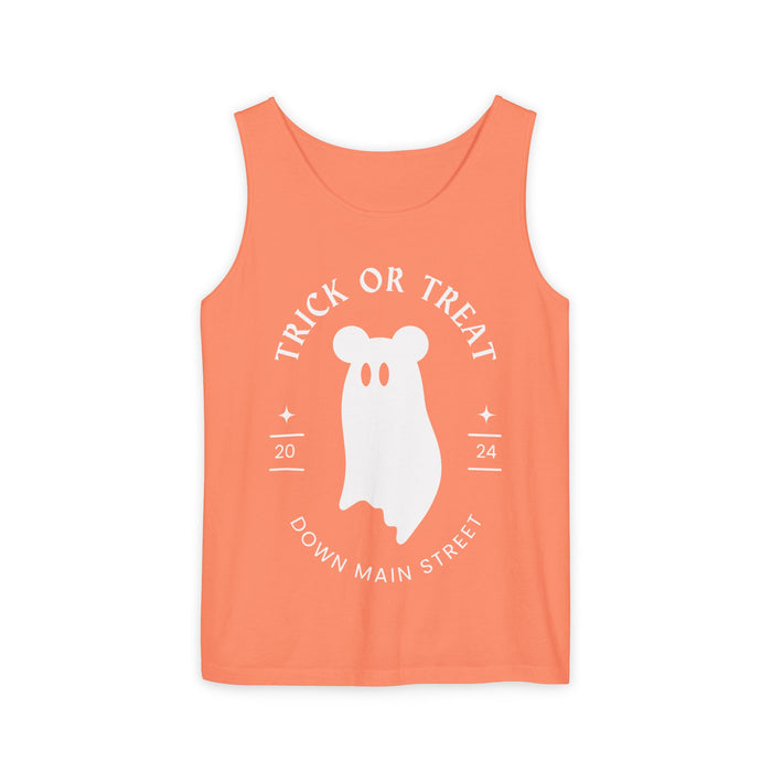 Trick or Treat Down Main Street Unisex Comfort Colors Garment-Dyed Tank Top