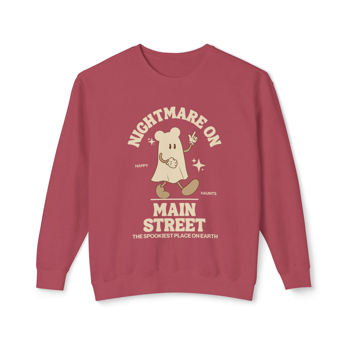 Nightmare on Main Street Unisex Lightweight Comfort Colors Crewneck Sweatshirt