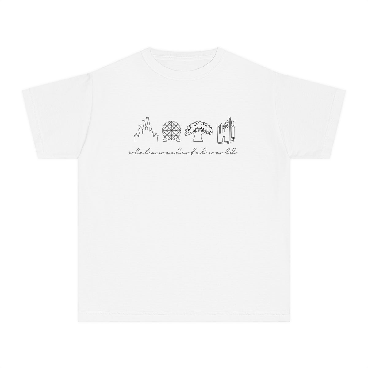 What A Wonderful World Comfort Colors Youth Midweight Tee