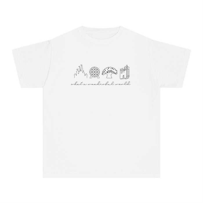 What A Wonderful World Comfort Colors Youth Midweight Tee