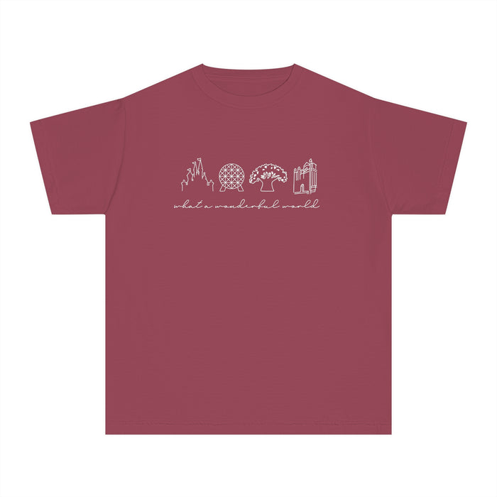 What A Wonderful World Comfort Colors Youth Midweight Tee