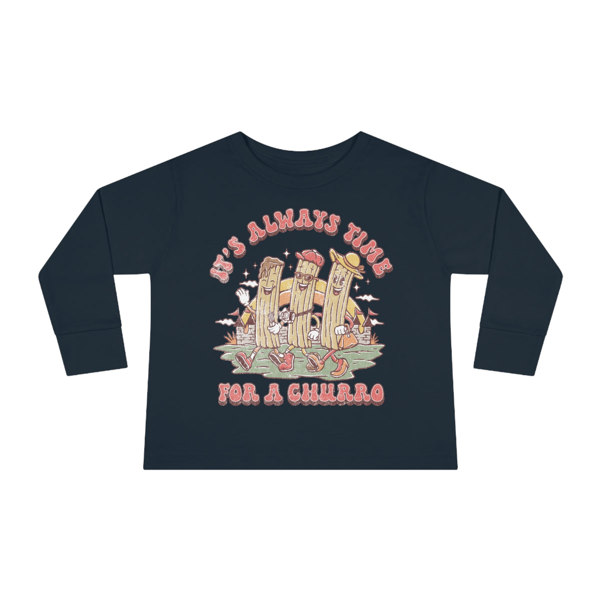 It's Always Time For A Churro Rabbit Skins Toddler Long Sleeve Tee