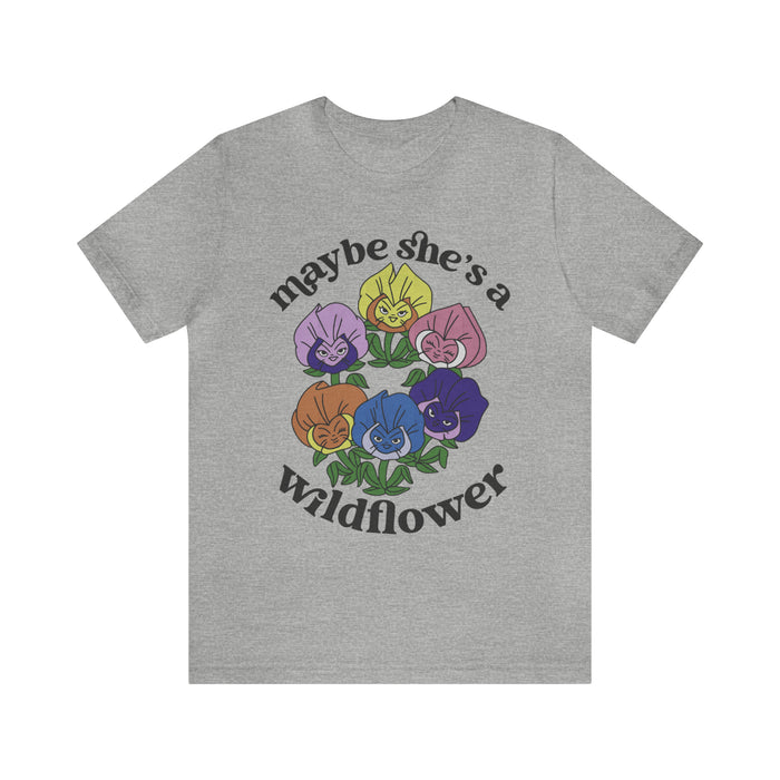 Maybe She’s A Wildflower Bella Canvas Unisex Jersey Short Sleeve Tee