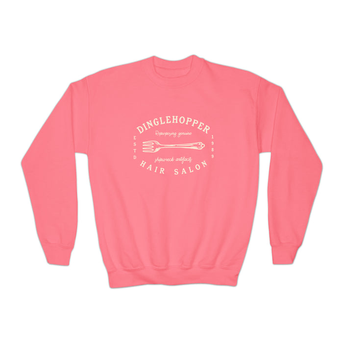 Dinglehopper Hair Salon Gildan Youth Crewneck Sweatshirt