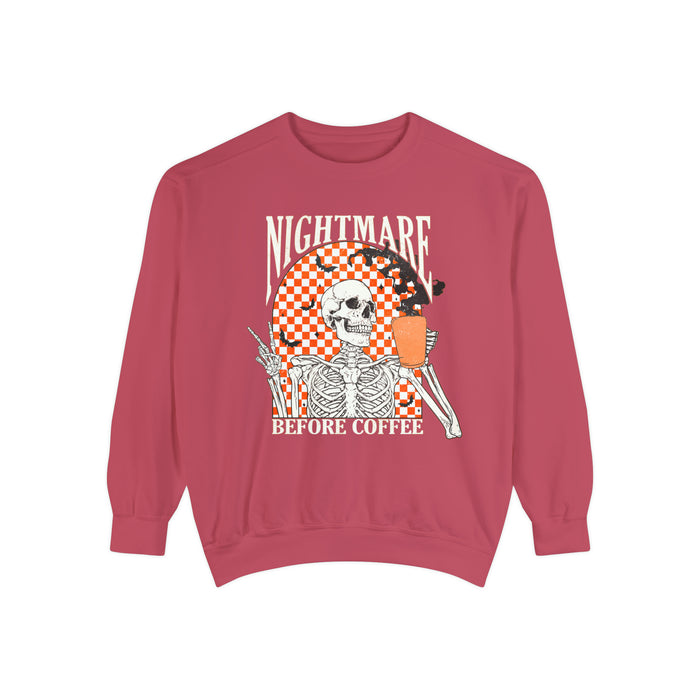 Nightmare Before Coffee Comfort Colors Sweatshirt