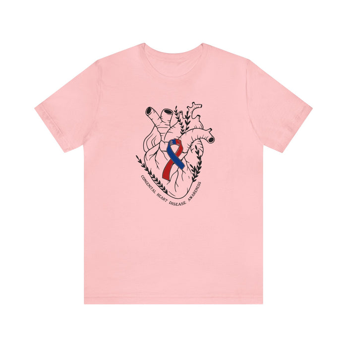 Congenital Heart Disease Awareness Bella Canvas Unisex Jersey Short Sleeve Tee