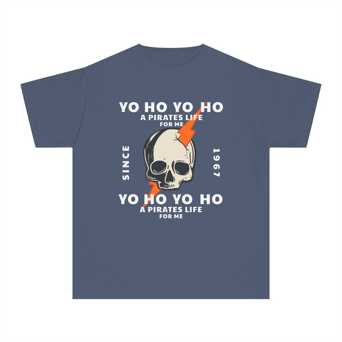 Yo Ho Pirates Life For Me Comfort Colors Youth Midweight Tee