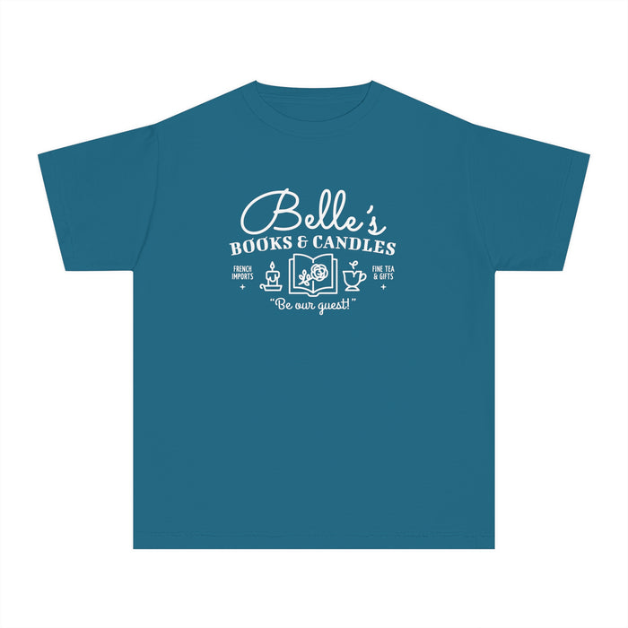 Belle’s Books & Candles Comfort Colors Youth Midweight Tee