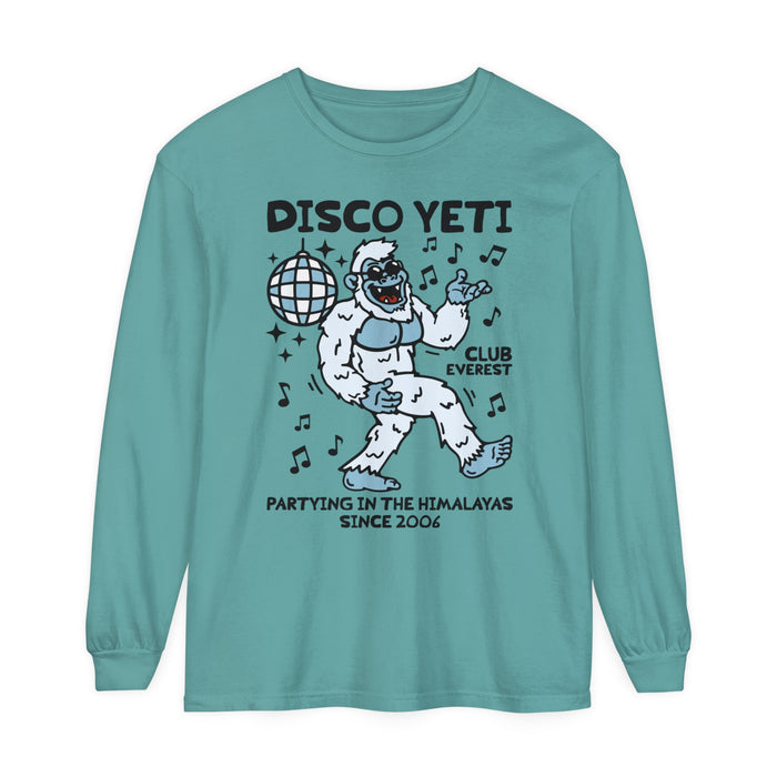 Disco Yeti Comfort Colors Unisex Garment-dyed Long Sleeve T-Shirt