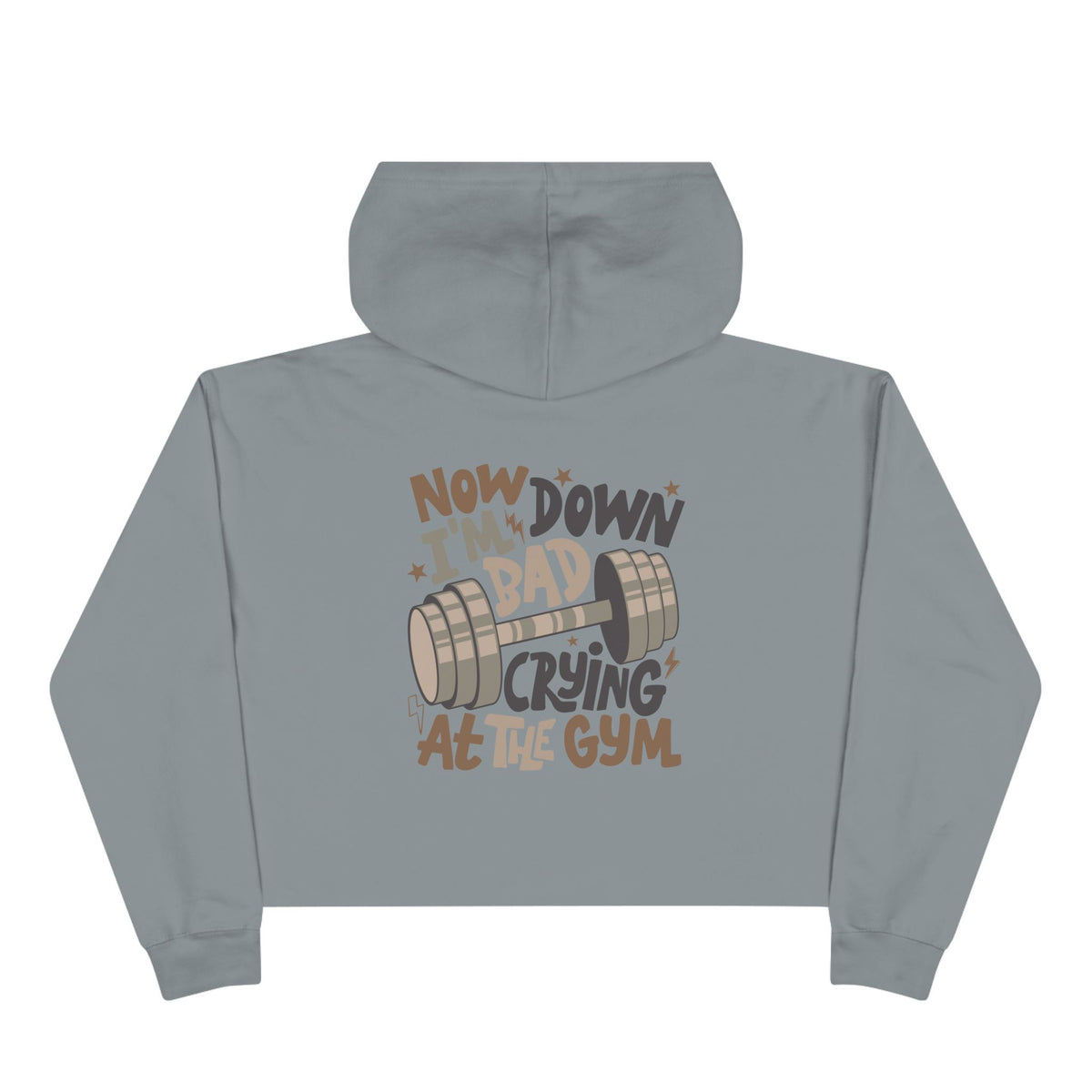 Down Bad Crying at the Gym Crop Hoodie