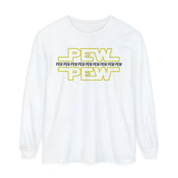 PEW PEW PEW Comfort Colors Unisex Garment-dyed Long Sleeve T-Shirt