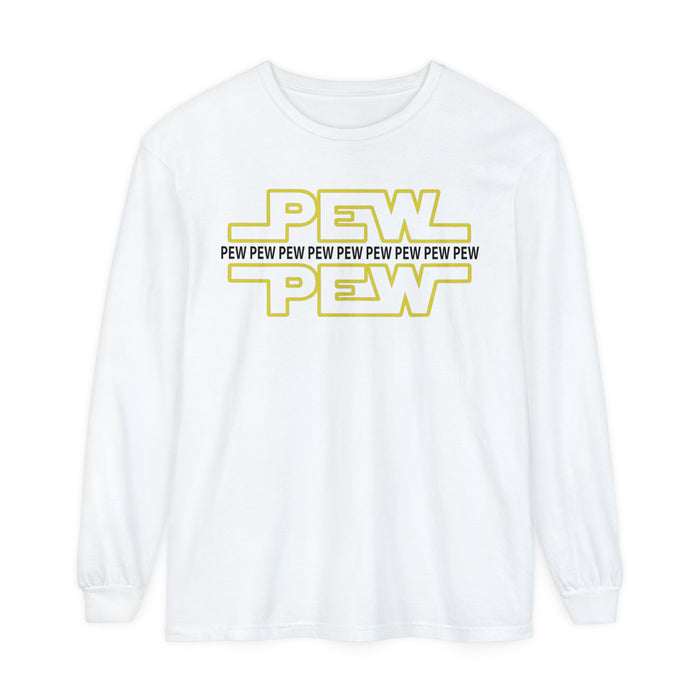 PEW PEW PEW Comfort Colors Unisex Garment-dyed Long Sleeve T-Shirt