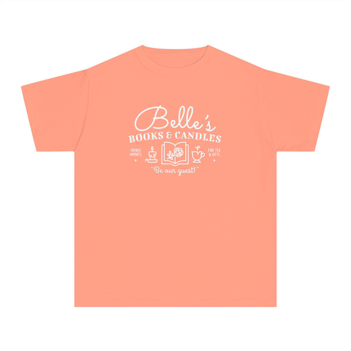 Belle’s Books & Candles Comfort Colors Youth Midweight Tee