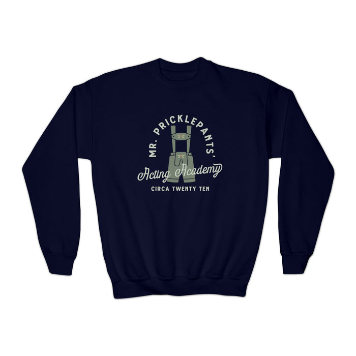 Mr. Pricklepants’ Acting Academy Gildan Youth Crewneck Sweatshirt