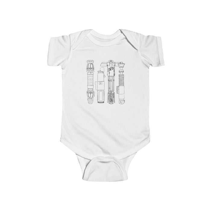 Lightsabers Rabbit Skins Infant Fine Jersey Bodysuit