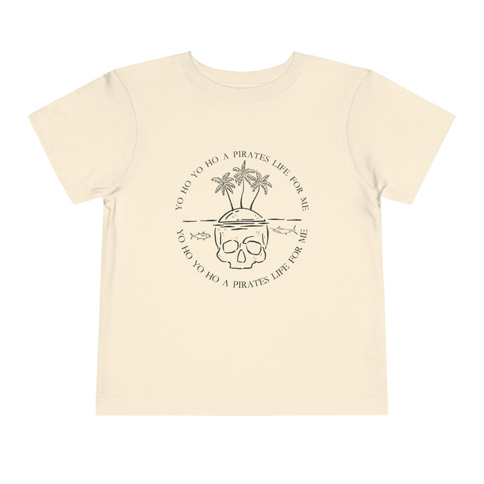 Yo Ho Yo Ho A Pirates Life For Me Bella Canvas Toddler Short Sleeve Tee