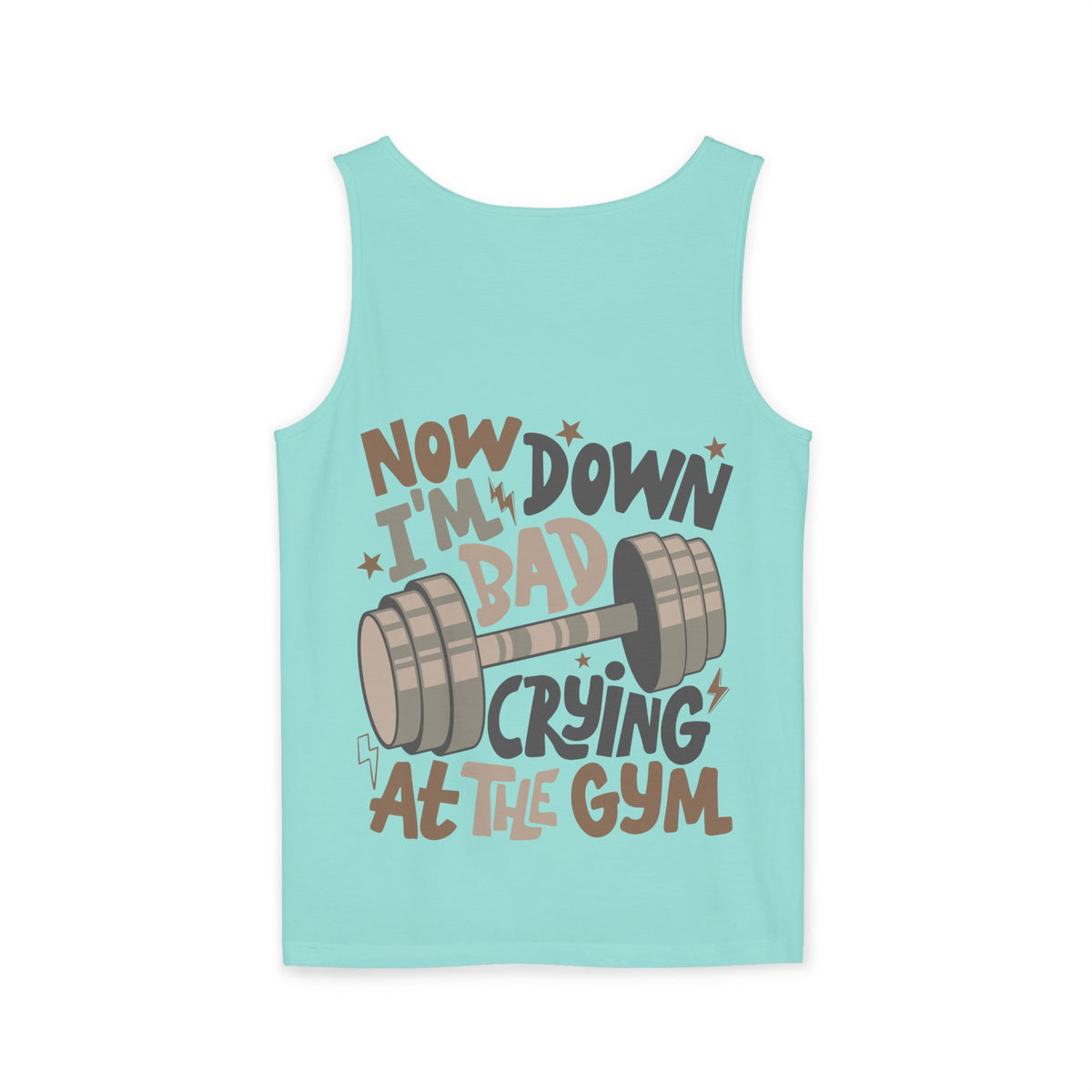 Down Bad Crying at the Gym Unisex Comfort Colors Garment-Dyed Tank Top