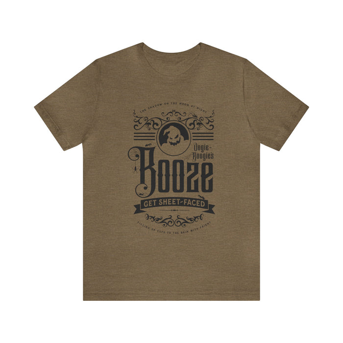 Oogie Boogie’s Booze Bella Canvas Unisex Jersey Short Sleeve Tee