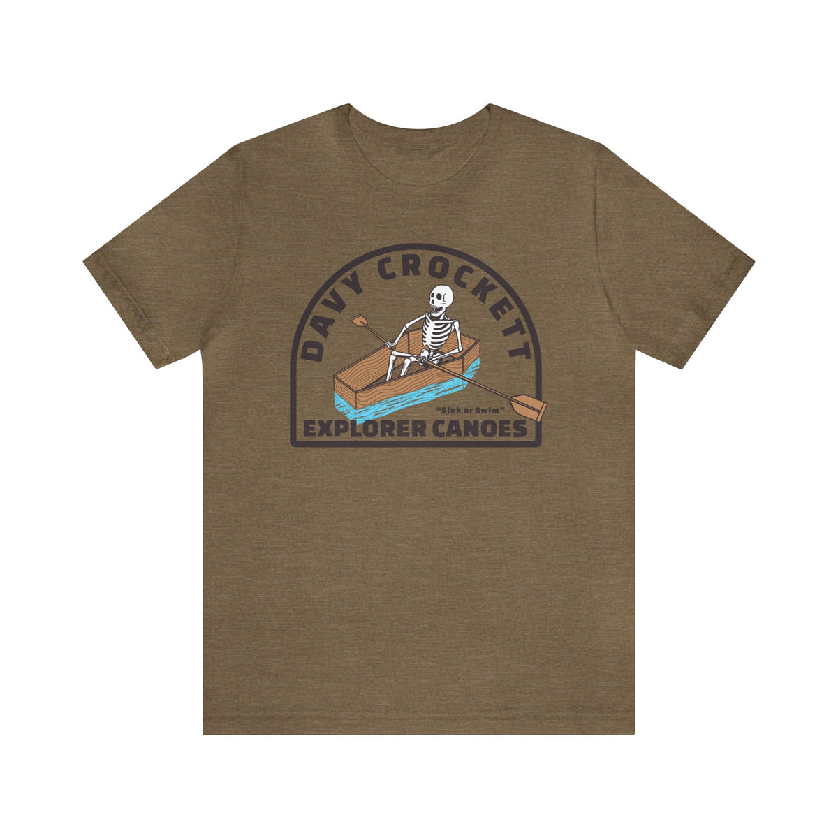 Davy Crockett Explorer Canoes Bella Canvas Unisex Jersey Short Sleeve Tee