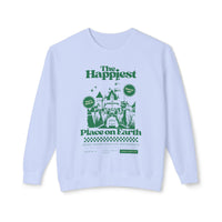 The Happiest Place on Earth Unisex Lightweight Comfort Colors Crewneck Sweatshirt