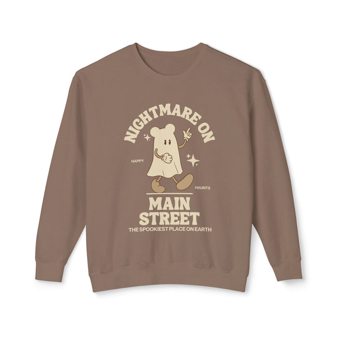 Nightmare on Main Street Unisex Lightweight Comfort Colors Crewneck Sweatshirt