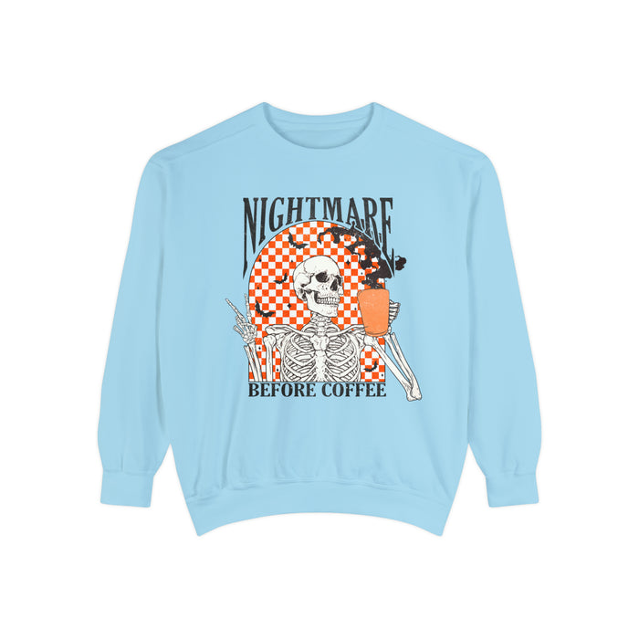 Nightmare Before Coffee Comfort Colors Sweatshirt