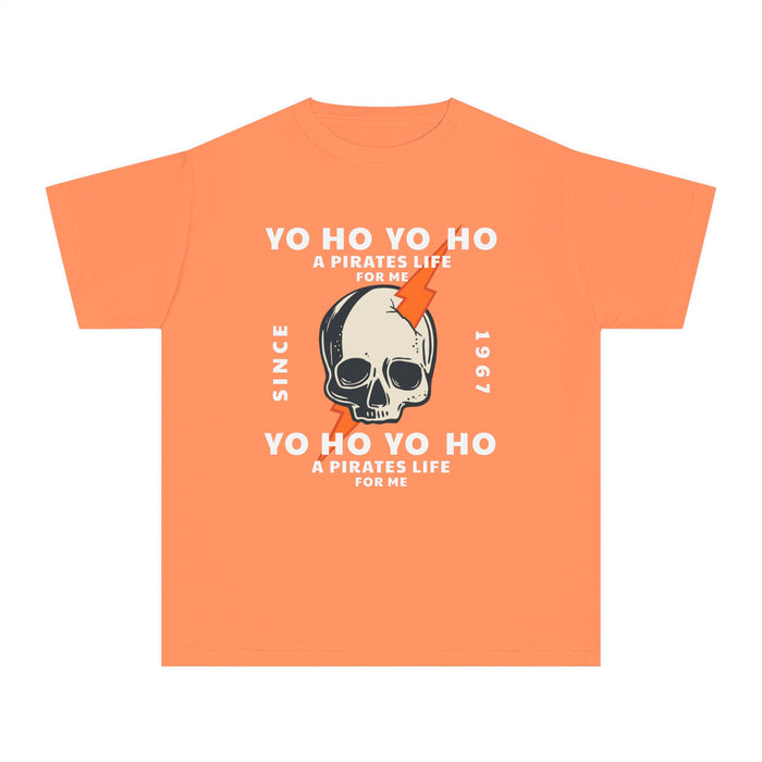 Yo Ho Pirates Life For Me Comfort Colors Youth Midweight Tee