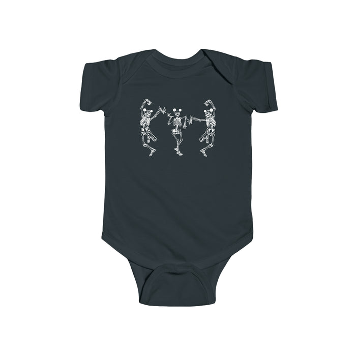 Dancing Skeletons with Ears Rabbit Skins Infant Fine Jersey Bodysuit