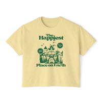 The Happiest Place On Earth Comfort Colors Women's Boxy Tee