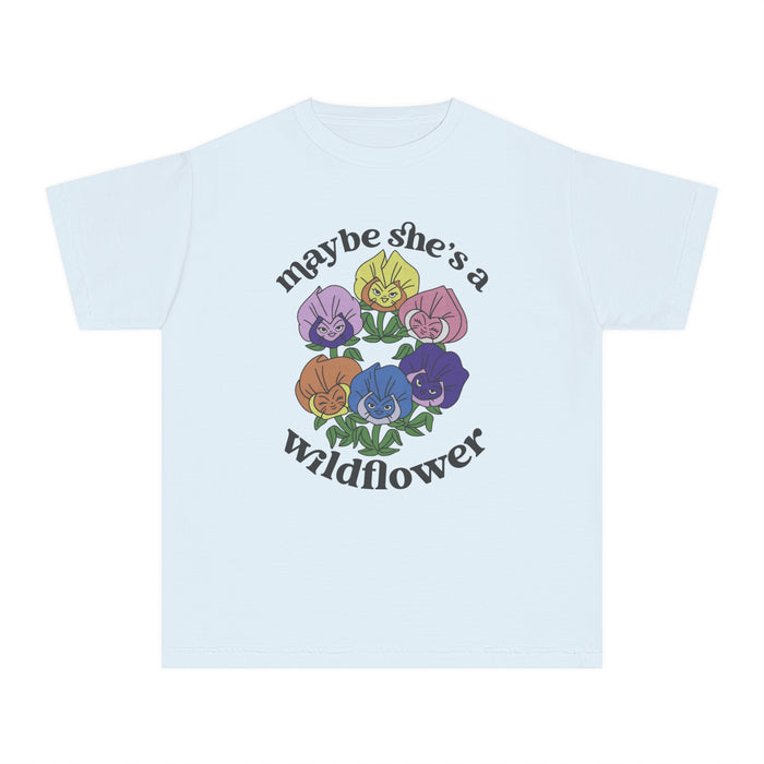 Maybe She’s A Wildflower Comfort Colors Youth Midweight Tee